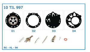 KIT MEMBRANE compatibili TILLOTSON + KIT RIPARAZIONE